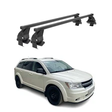 Smooth Roof Racks Cross Bars Luggage Carrier for Dodge Journey 2011-2020 Black