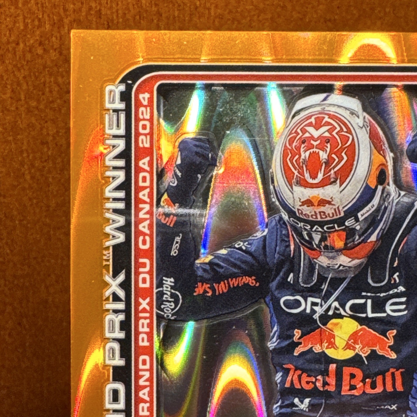 Topps Chrome F1 75 Max Verstappen Oracle Orange Wave Canada GP #101 6/25 Winner view 4