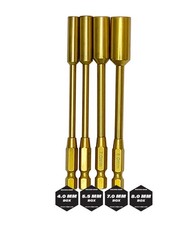 RCE7203 TiN Coated Metric Nut Driver Bit Set (4pcs)