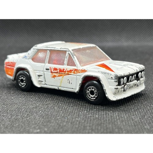 1982 Matchbox Superfast #74 Fiat Abarth Black Base White Lesney England Vintage - Picture 8 of 9