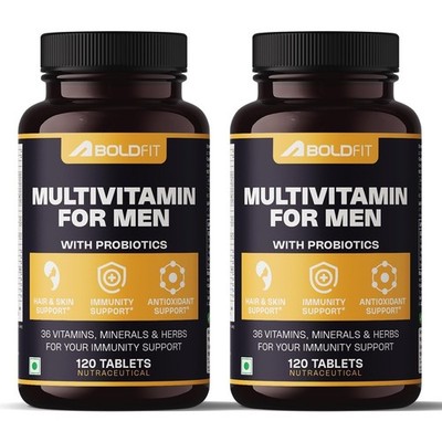 Multivitamin 240 Tablet with Probiotics & Grape Extract For Immunity & Energy