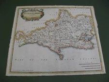100% ORIGINAL LARGE DORSETSHIRE BY ROBERT MORDEN C1695 VGC HAND COLOUR