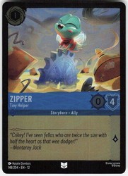 Disney Lorcana Zipper - Tiny Helper 148/204 Cold Foil Wilds Unknown Uncommon
