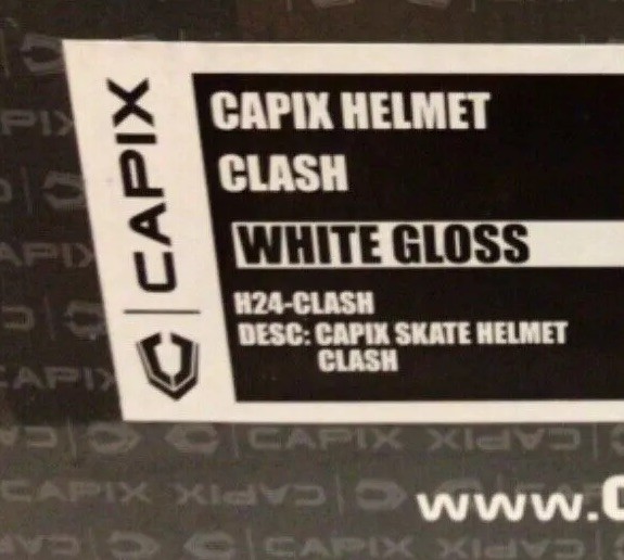 NEW $130  CAPIX Graphics  CLASH Gloss WHITE Mens BMX SKATE BOARD Helmet L/XL