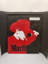 Vintage 1997 Marlboro Embossed Metal Sign 21"×17" #3 Black 