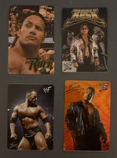 4x BRAND NEW The Rock   2000 WWE WWF VINTAGE Wrestling vending machine stickers