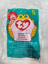 1998 McDonalds #5 Ty Teenie Beanie Babies Pinchers The Lobster Happy Meal Toy
