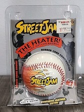 Street Jam Baseball: THE HEATER! Red Flames Super Grip Soft-Core Vintage NIP
