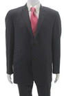 Burberry Mens 2 Piece Suit Gray Striped Wool Classic Size L — photo 2