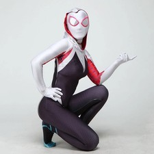 Spider-Gwen Across the Spider-Verse Jumpsuit Gwen Stacy Spandex Cosplay Costume