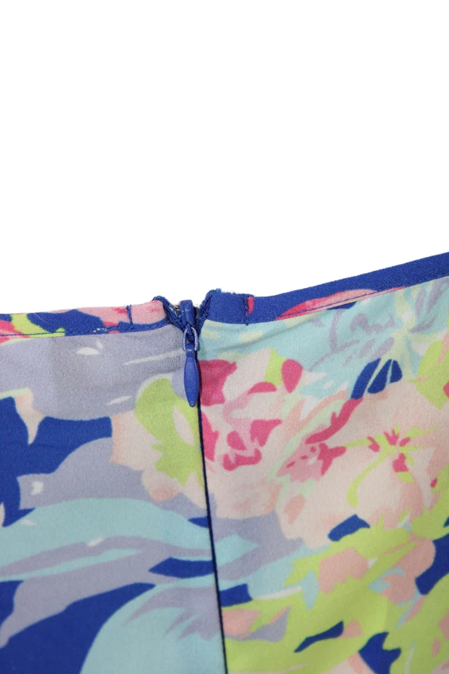 Mini Vestido Yumi Kim Para Mujer Estampado Floral Cuello en V Sin Mangas Multicolor Talla XS Foto 4 de 4