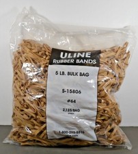 ULINE S-15806 Rubber Bands 5 LB Bulk Bag Approximately 2125 per bag CHF