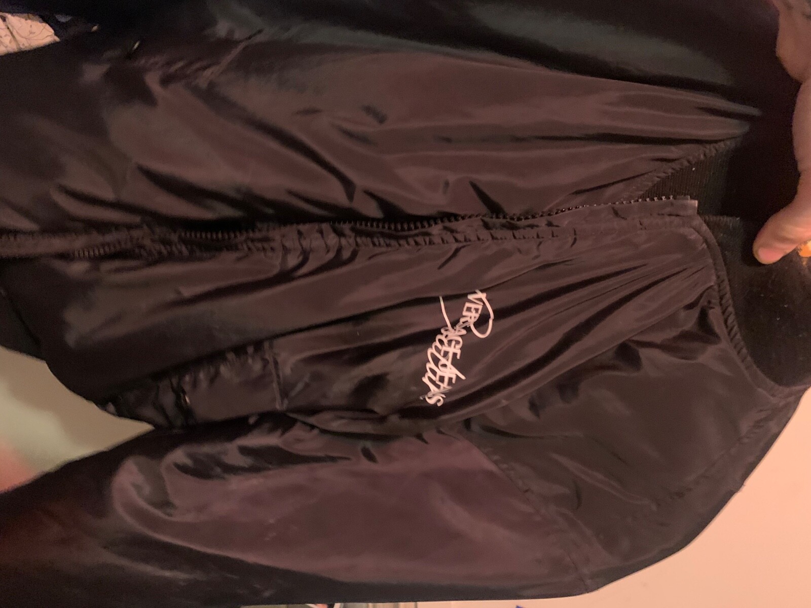 versace bomber jacket reversible size medium 100%… - image 1