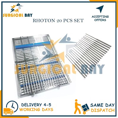 Rhoton Micro Dissector Set Of 20 Pieces High Quality Instruments Set with Kit
