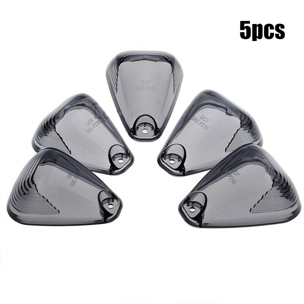 5PC Smoke Cab Roof Running Marker Light Cover Lens Compatible with Ford F-250 F-350 Super Duty