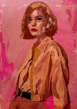 "Bomber" 12x8 inch original acrylic painting