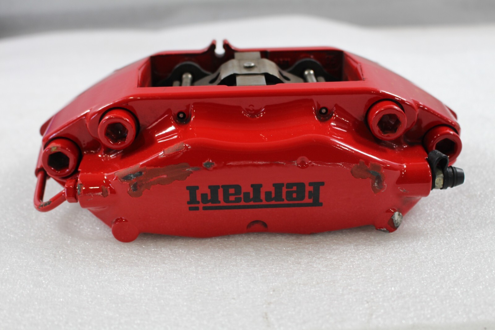 Ferrari 360, F430, LH, Rear Brake Caliper, Red, Bent, Used P/N 179600 s/c 228011