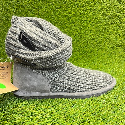 Bearpaw Knit Tall Womens Size 10 Gray Classic Outdoor Fashion