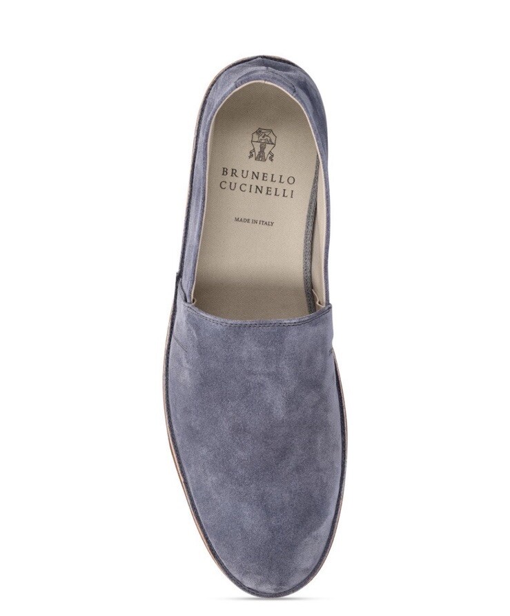 【★エレガント★】Brunello Cucinelli ☆ トップコート New Authentic Brunello Cucinelli Men Suede Espadrille Slip