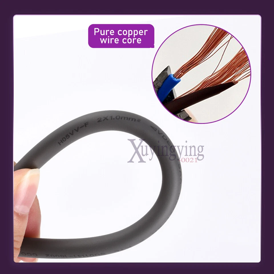 Power Cable Cord Euro plug 8.2ft For Dyson Airwrap Styler HS01 220V Curling Iron - Image 3 of 4