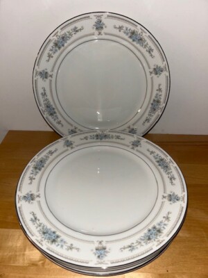 FINE CHINA OF JAPAN ELINGTON PORCELAIN 9 1/4'' Luncheon Plates (5) EUC