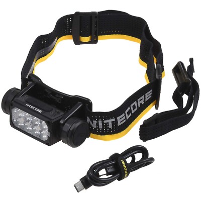 Nitecore HC65 UHE Kopf- Stirnlampe 2000 Lumen, 3 Lichtquellen USB-C    Schwarz