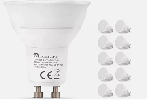 10x GU10 LED Bulbs 5W Spot Light – Soft White Energy Saving Downlight for Home