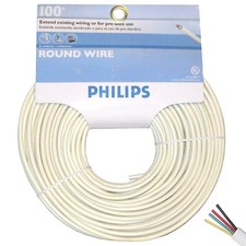 100ft Philips Round Wire 4 conductor cable open ends NEW SWL6180/17