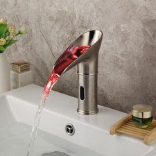 Bathroom Automatic Sensor LED Faucet Touchless Basin Sink Vessel Taps