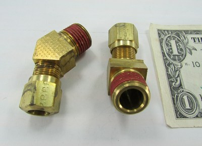 Lot 2 Parker DOT Approved Air Brake Fittings 3/8'' OD Tubing x NPT VS279NTA-6-6 