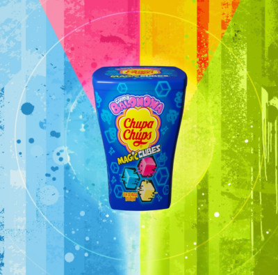 CHUPA CHUPS MAGIC CUBES - FRUIT BUBBLE GUM - 86 G - TUFFI FRUTTI