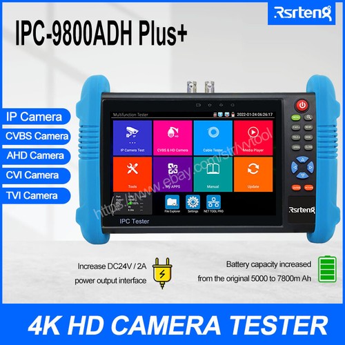 Testeur CCTV/IP 4K IPC-9800A Plus - Écran Tactile 7" - Détection Automatique Caméras - Pour Installation Vidéosurveillance