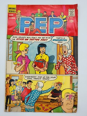 Archie Pep Comics No. 220 - Vintage 1968 Archie Series Comic