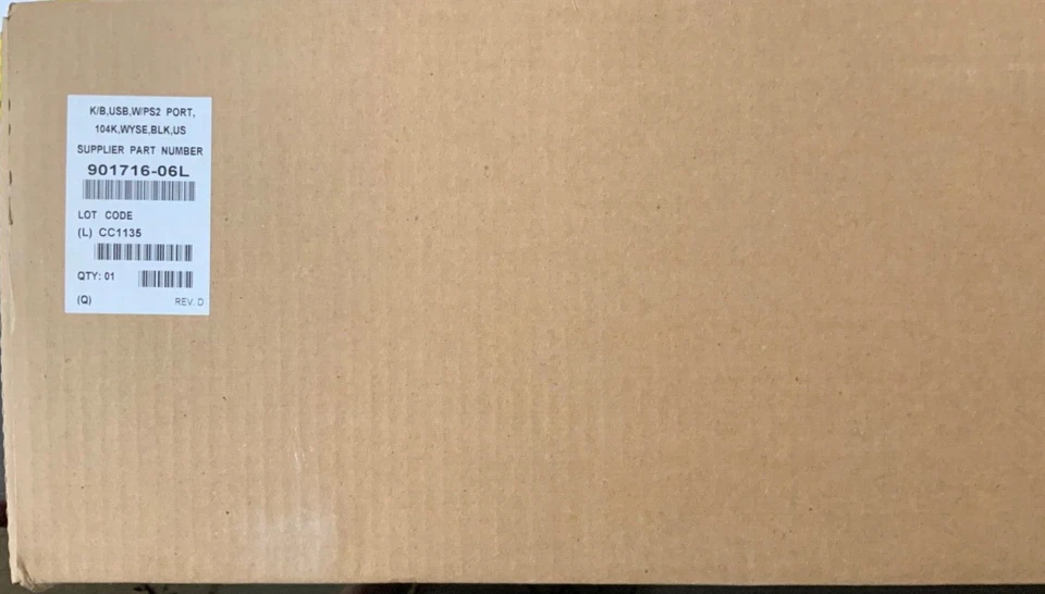 WYSE K/B, USB, W/PS2 PORT 104K, WYSE, BLK, US KEYBOARD - Image 2 of 3