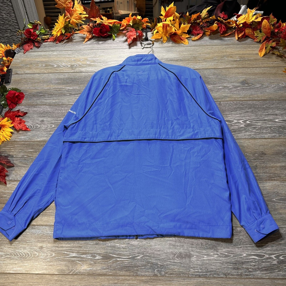 Ashworth Jacket Size Large Blue Golf Windbreaker Healthcare Logo