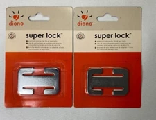 Diono Super Lock Seat Belt Clip Lot of 2 NEW BJ