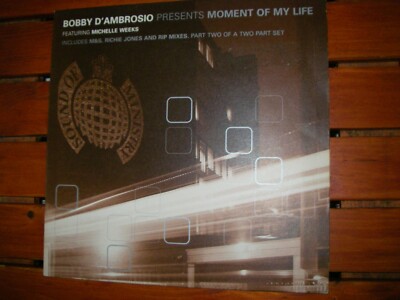 BOBBY D'AMBROSIO FEAT MICHELLE WEEKS    MOMENT OF MY LIFE EP GARAGE HOUSE VINYL