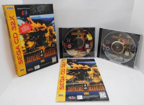 Supreme Warrior (Sega CD 32X, 1996) Complete CIB w/ Reg Card Tested Working