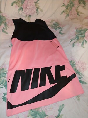 pink and black nike dress