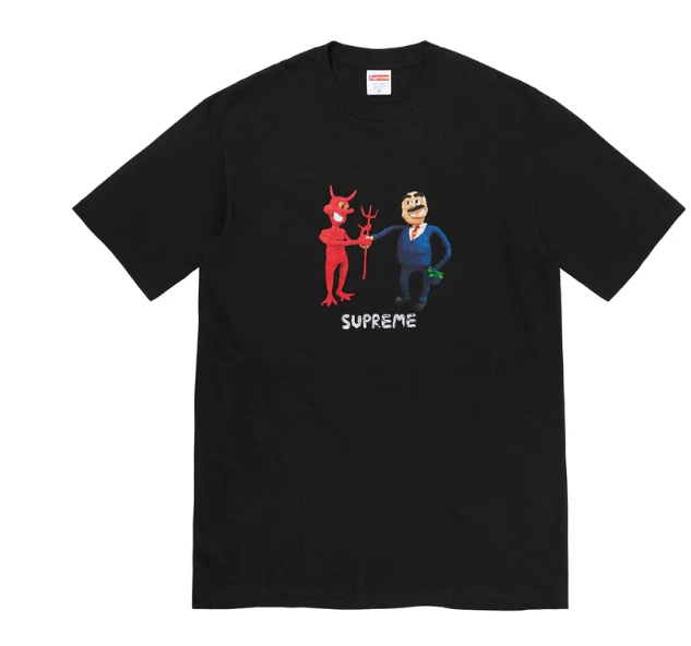 Supreme Business Tee Black 2XL XXL FW22 Devil Claymation Skate Streetwear