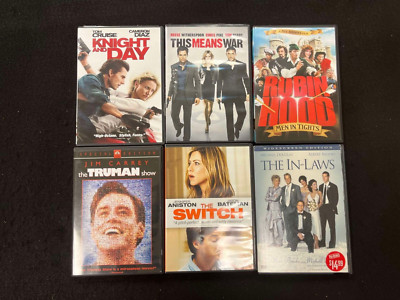 (6) COMEDIES DVD MOVIE LOT KNIGHT AND DAY TRUMAN SHOW THE SWITCH THE IN LAWS ETC