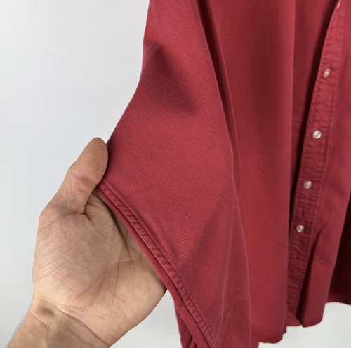 Vintage Ralph Lauren Blaire Red Long Sleeve Mens Button Up Shirt 90’s Size L - Picture 22 of 24