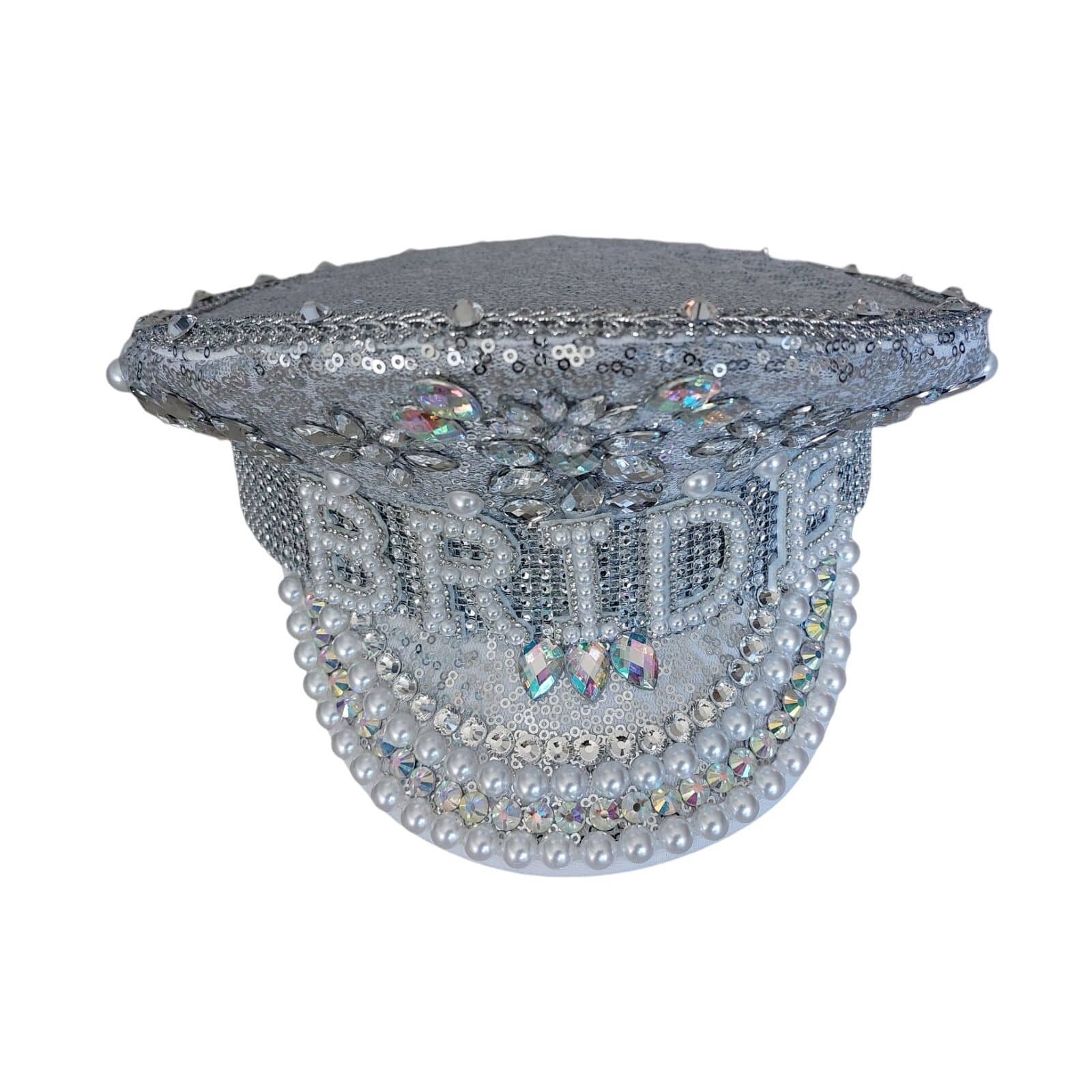 Women Sequin Burning Bride to be Hen's party hat Handmade Luxury Sergeant Cap — image 3