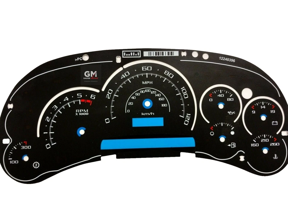 LED Edition Cadillac Escalade Gauge Face Silverado Tahoe Sierra 2003 04 05 New  - Image 2 of 4