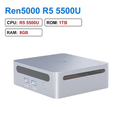 Mini PC Ren5500U AMD Ryzen5 5500U CPU2.1GHz Up to 4.0GHz Windows 10/11 DDR4 64GB - Picture 9 of 29