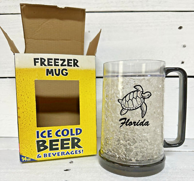 Freezer Drink MUG Beer Cup Florida Sea Turtle Fun Gift