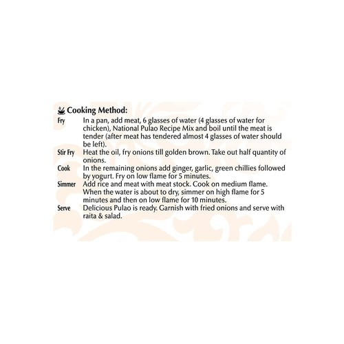 National Foods Carne Pulao Mix Masala 2,74 oz especias hierbas condimentos cocina - Imagen 2 de 2