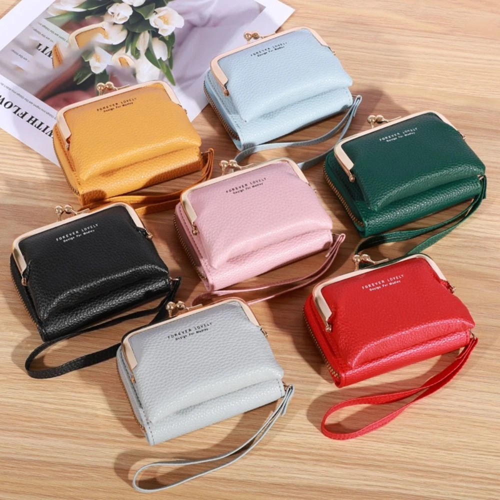 Wrist Strap Short Coin Purse Large Capacity Coin Clip Bag New Card Bag Female