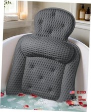 Bath Pillows for Tub, Skin Friendly Bathtub Cushion for Head Standard Dark Gray