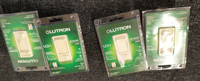 4PK Lutron Skylark Contour Dimmer Light Almond CTCL-153PDH-LA Single or 3 Way, E